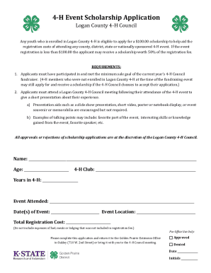 Fillable Online Applications &amp; Forms - Logan County - The Ohio State ...