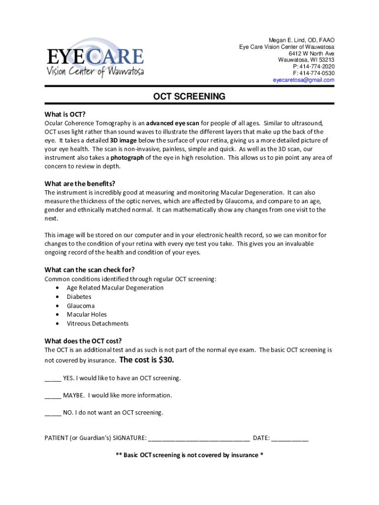 Fillable Online HomepageEye Care Vision Center of Wauwatosa Fax