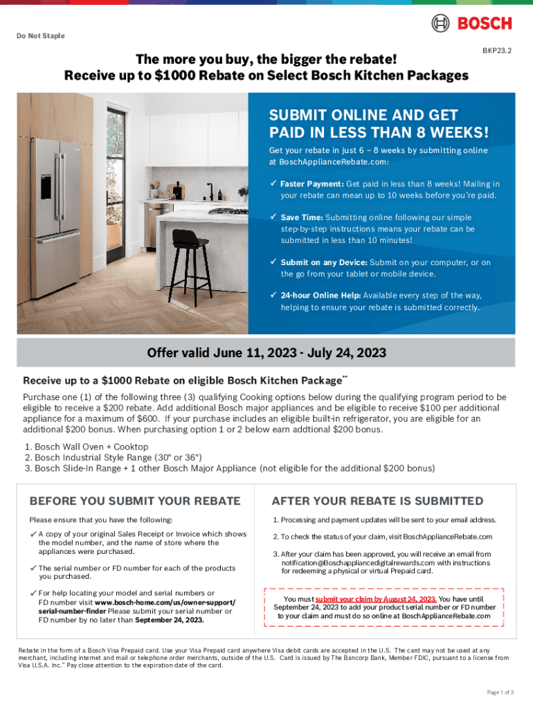 bosch kitchen rebate Preview on Page 1