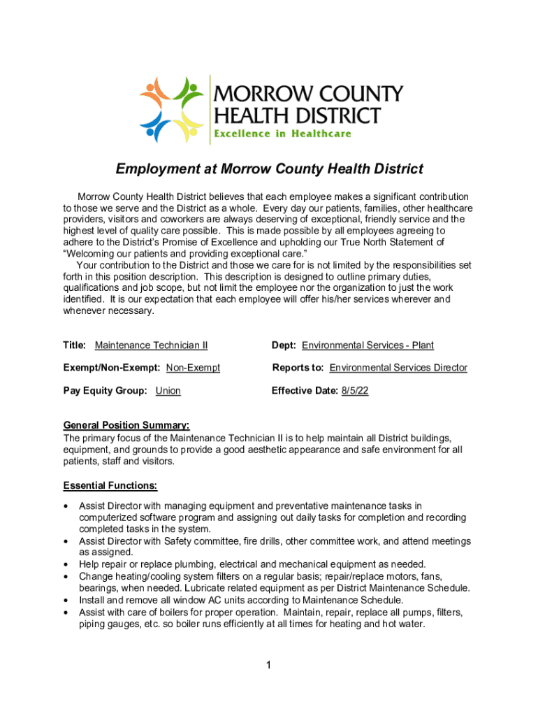 Fillable Online Annual Financial Information Report Morrow County