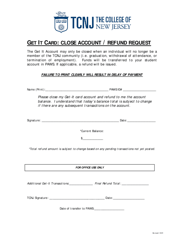 Fillable Online Get It Card Transfer Authorization Student Accounts