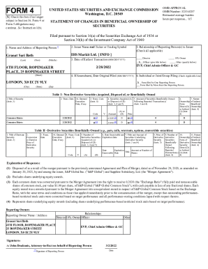 SEC Form 4 Statement of Changes in Beneficial Ownership