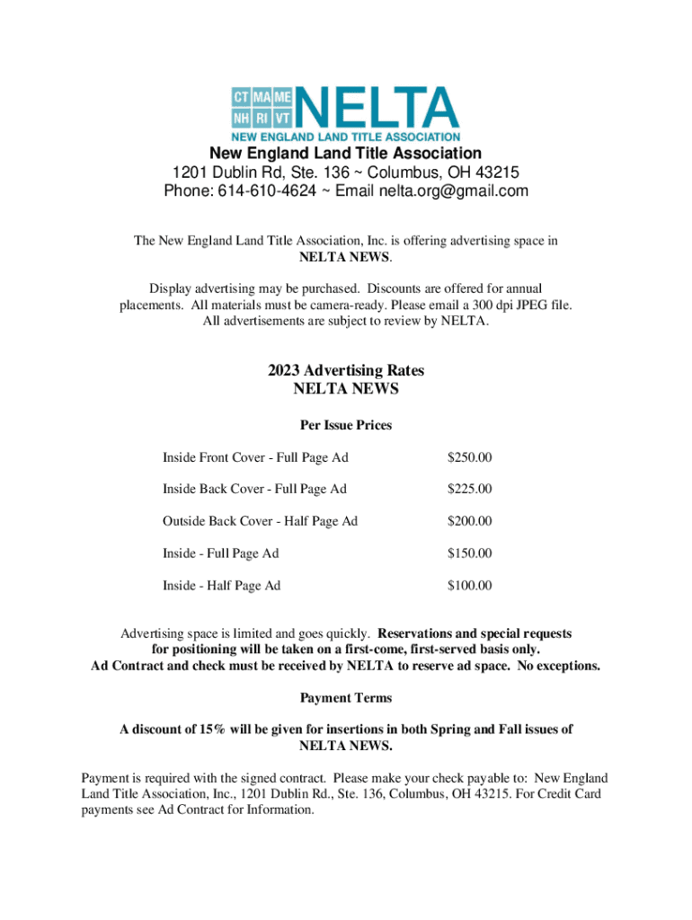 Fillable Online New England Land Title Association Inc Fax Email Print