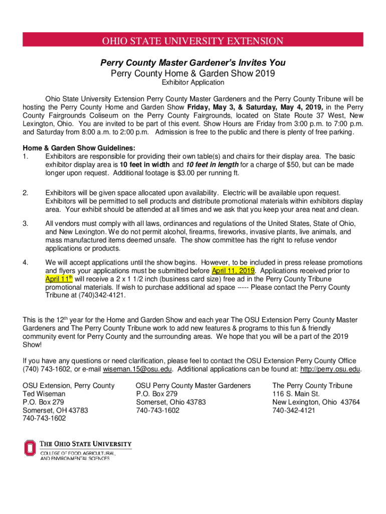 Fillable Online perry osu Perry County Office OSU Extension The