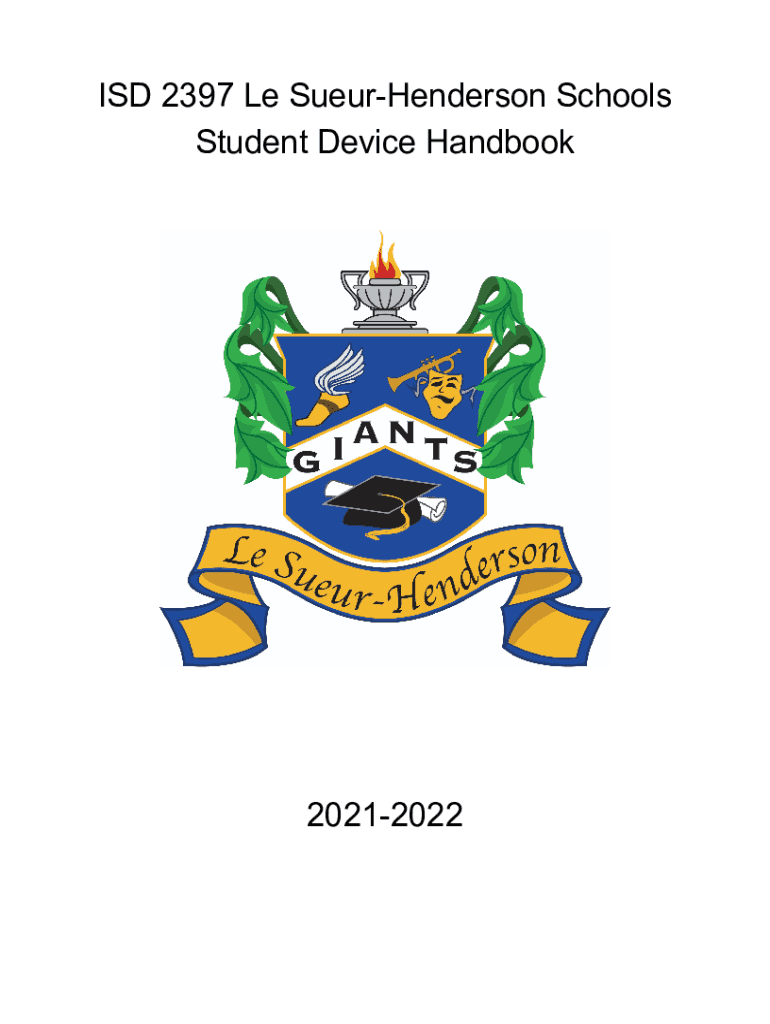 Fillable Online ISD 2397 Le SueurHenderson Schools Student Device