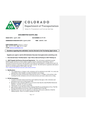 Fillable Online DOCUMENTED QUOTE (DQ) - Rocky Mountain e-Purchasing ...