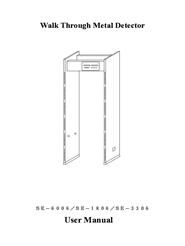 Fillable Online WalkThrough Metal Detectors for Use in Concealed
