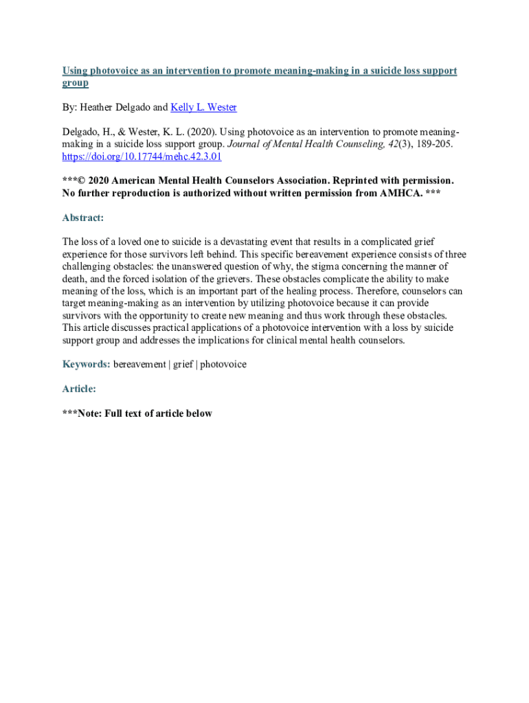 Fillable Online libres uncg Using Photovoice to Promote MeaningMaking