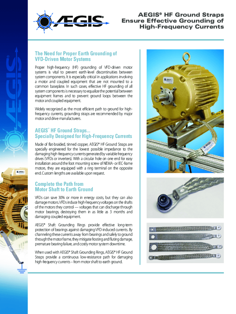 Fillable Online AEGIS HighFrequency Ground Straps from ElectroStatic