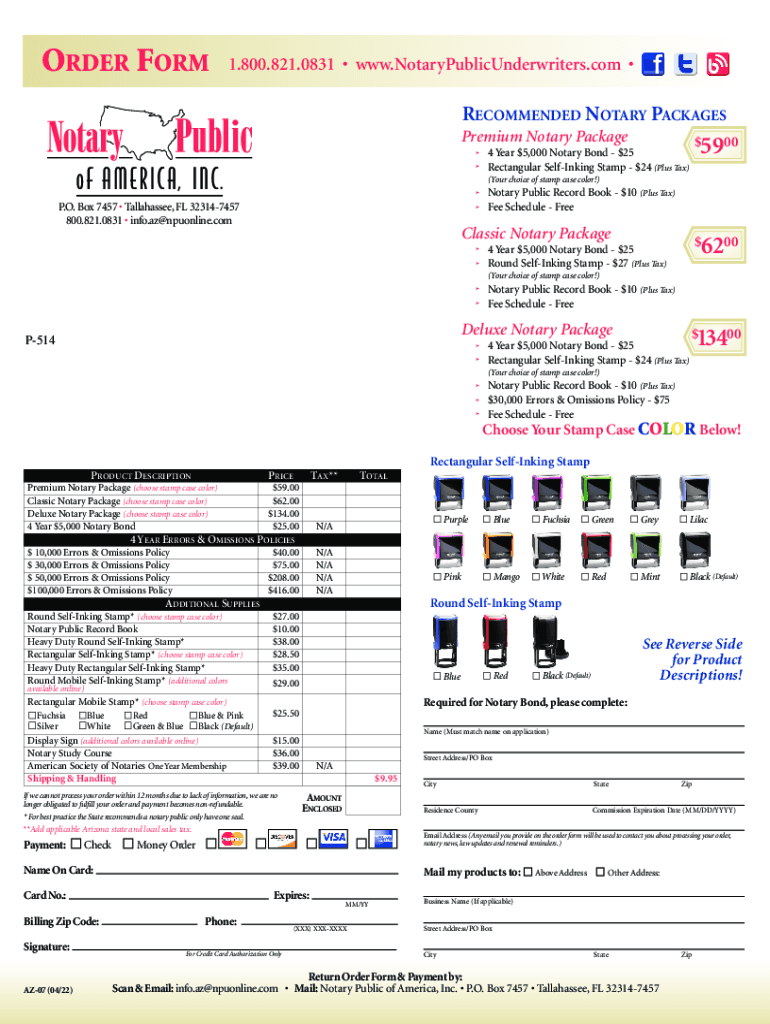 Fillable Online Arizona Downloadable Forms to Renew Notary Commission ...