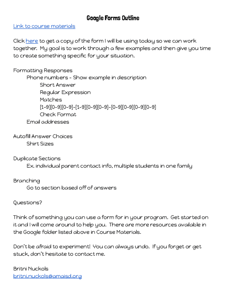 Form preview