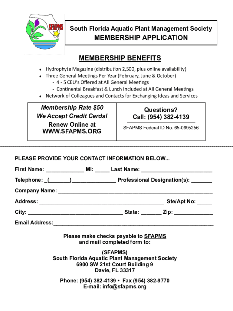 Fillable Online State Funded Aquatic Plant Management UF/IFAS Fax