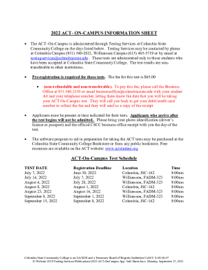 Fillable Online COLUMBIA STATE COMMUNITY COLLEGE Fax Email Print ...