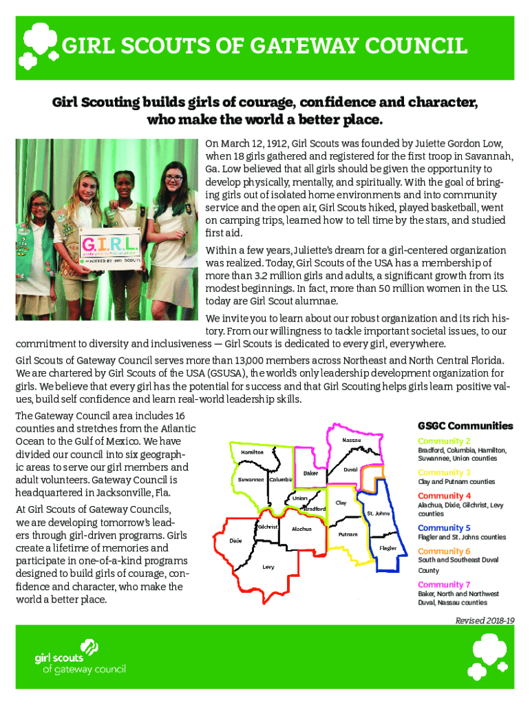 Fillable Online GIRL SCOUTS OF GATEWAY COUNCIL Fax Email Print pdfFiller