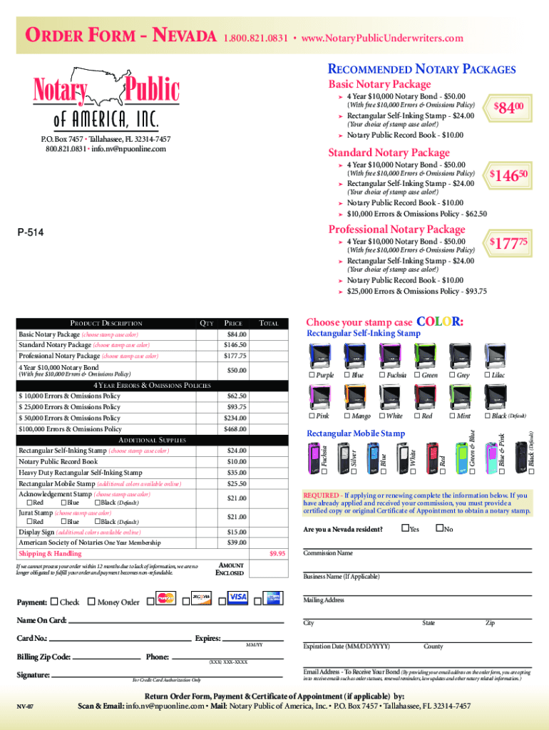 Fillable Online Nevada Downloadable Forms to Renew Notary Commission Fax Email Print pdfFiller