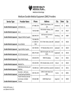 Medicare Durable Medical Equipment (DME) Providers