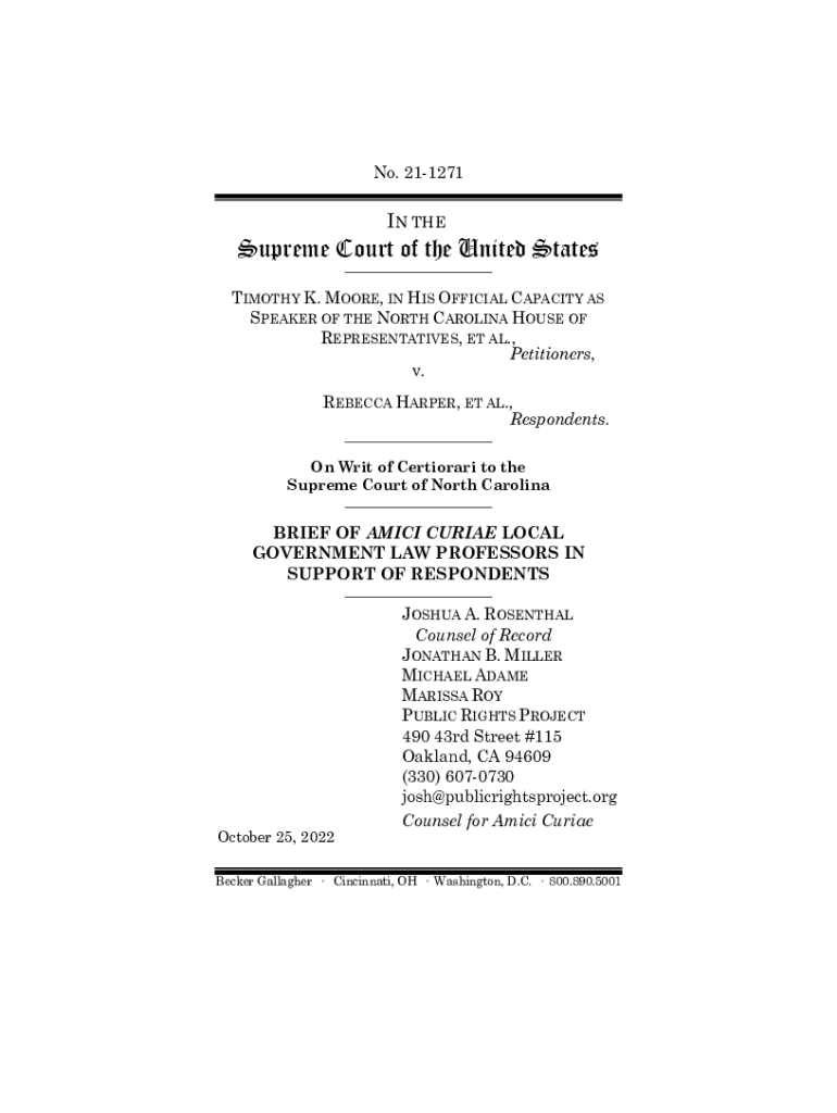 Fillable Online Moore v. Harper (Formerly Harper v. Hall) Fax Email