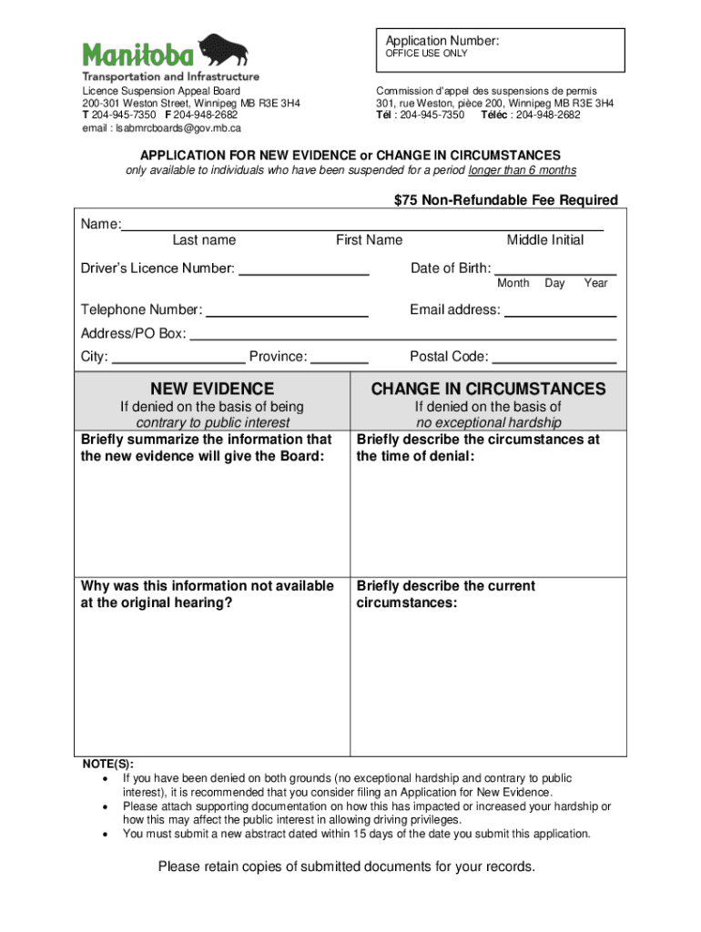 Fillable Online License Suspension Appeal Board Fill Online, Printable Fax Email Print