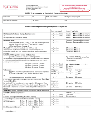 Student Health Services, Rutgers Health Sciences at Newark