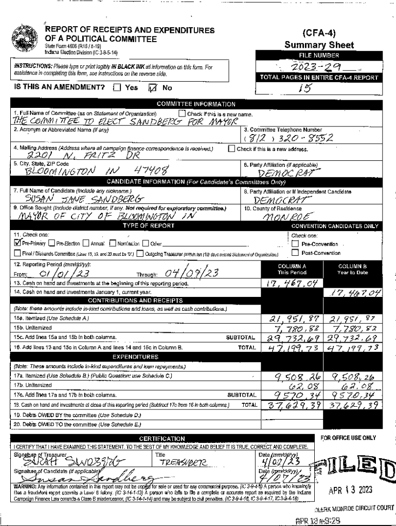 Fillable Online Court Forms Monroe County, Indiana Fax Email Print