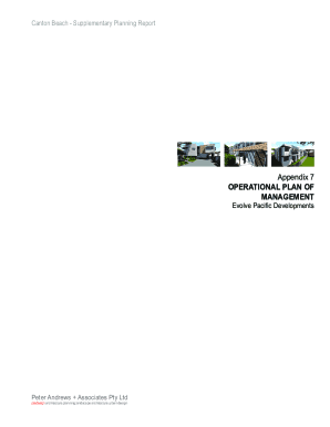 Fillable Online Appendix 7 OPERATIONAL PLAN OF MANAGEMENT Fax Email ...