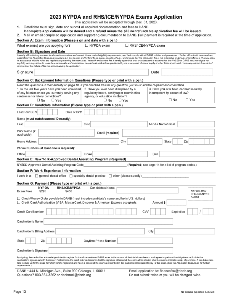 Fillable Online NYS DentistryLicense Requirements Office of the