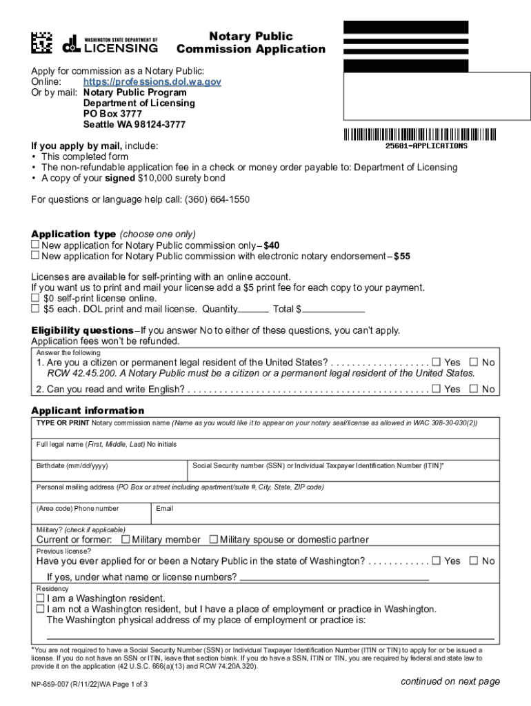 notary fees washington state Preview on Page 1