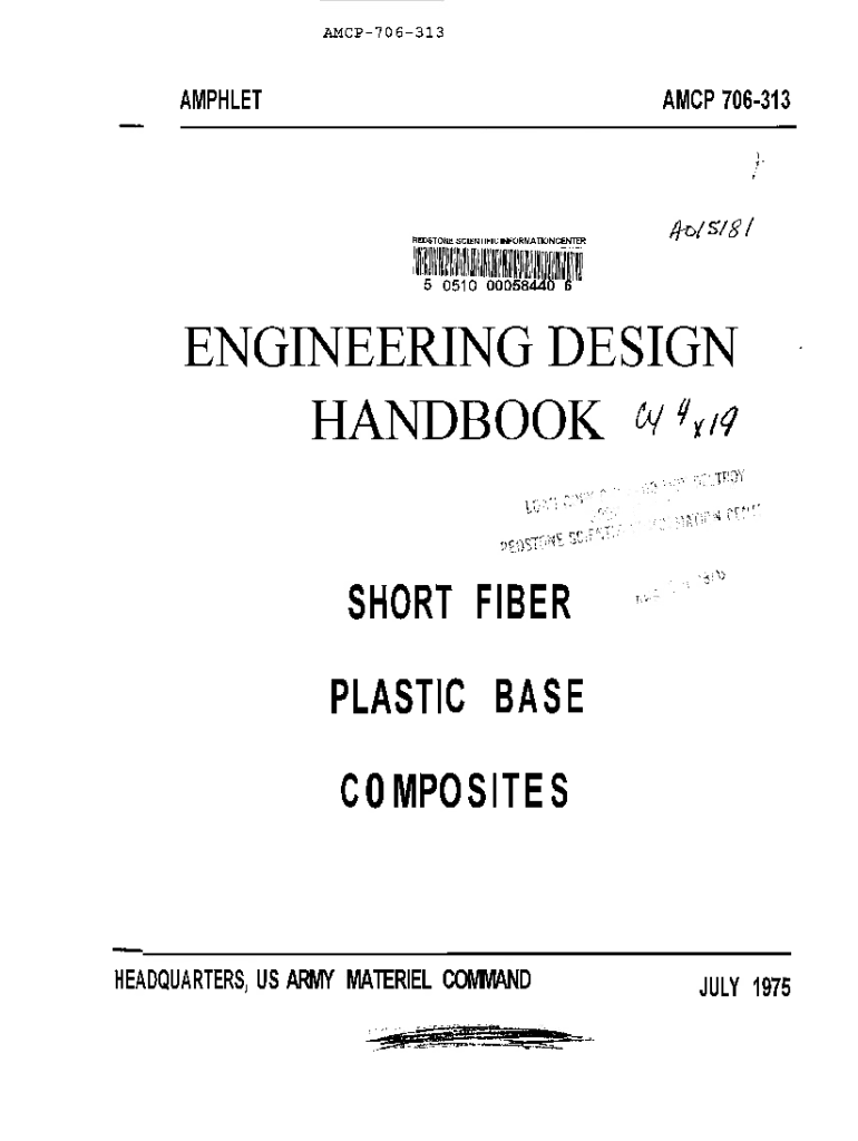 Fillable Online Engineering Design Handbook Short Fiber Plastic Base