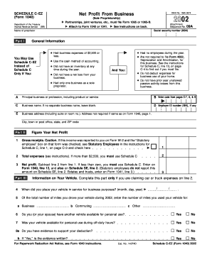 Schedule C-EZ Form 1040