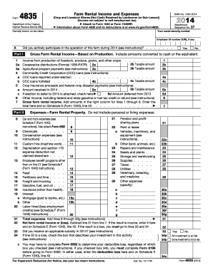 IRS Form 4835 Farm Rental Income