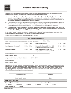 Veteran’s Preference Form