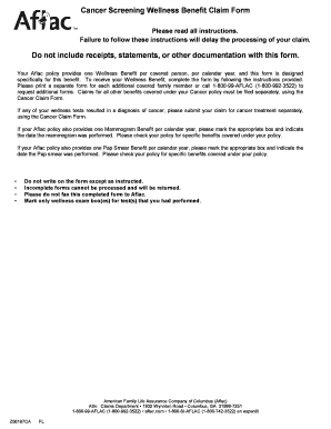Cancer Screening Wellness Benefit Claim Form