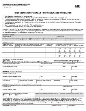Wisconsin BadgerCare Plus Medicaid Application