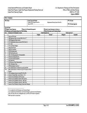 HUD-50075.1 Annual Statement/Performance and Evaluation Report