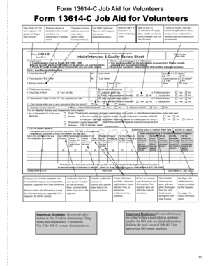 IRS Form 13614-C Job Aid for Volunteers