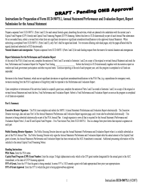 HUD-50075.1 Annual Statement/Performance and Evaluation Report