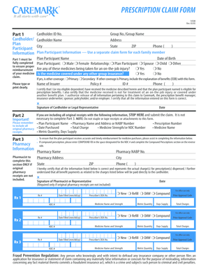 Prescription Claim Form