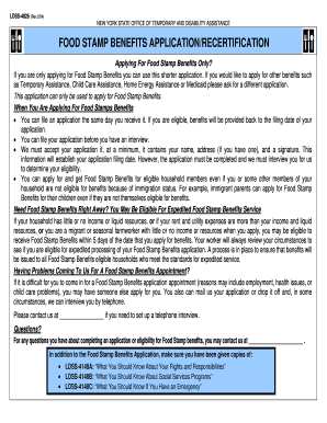 New York Food Stamp Benefits Application