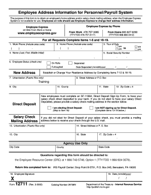 Employee Address Information Form