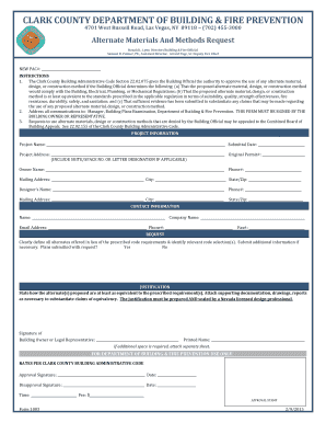 Alternate Materials And Methods Request Form 1003 - clarkcountynv