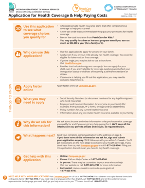 Georgia Health Coverage Application Form