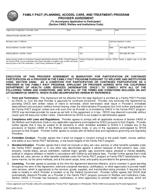Family PACT Provider Agreement