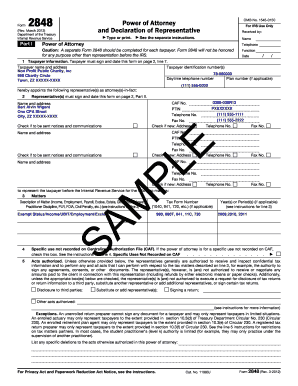 IRS Form 2848 Power of Attorney