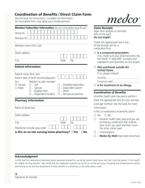 Coordination of Benefits Direct Claim Form