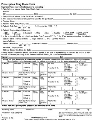 Prescription Drug Claim Form