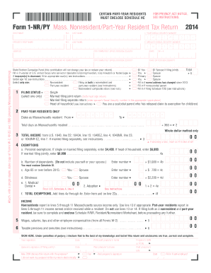 Massachusetts Nonresident Part-Year Resident Tax Return
