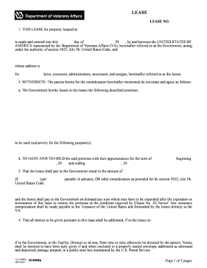 US Federal Government Lease Agreement