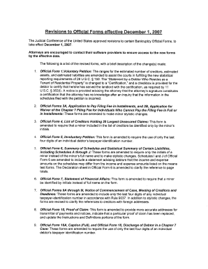 US Bankruptcy Court Voluntary Petition