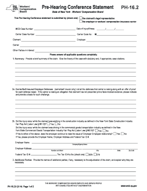 New York Pre-Hearing Conference Statement
