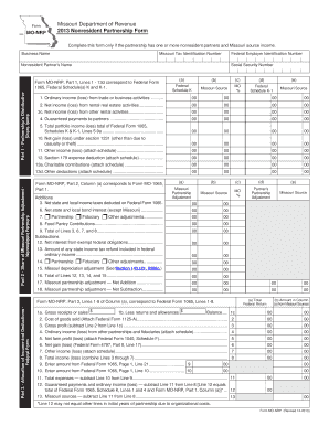 Missouri Nonresident Partnership Form